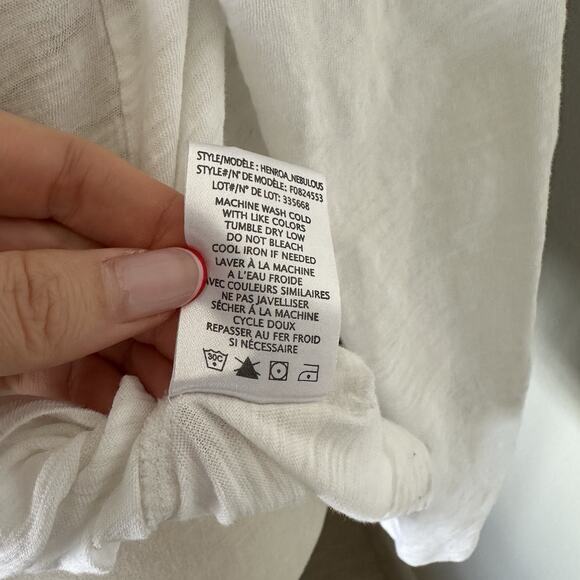 Theory Women’s Long Sleeves Top Pullover Cotton Made In Peru - Picture 7 of 8